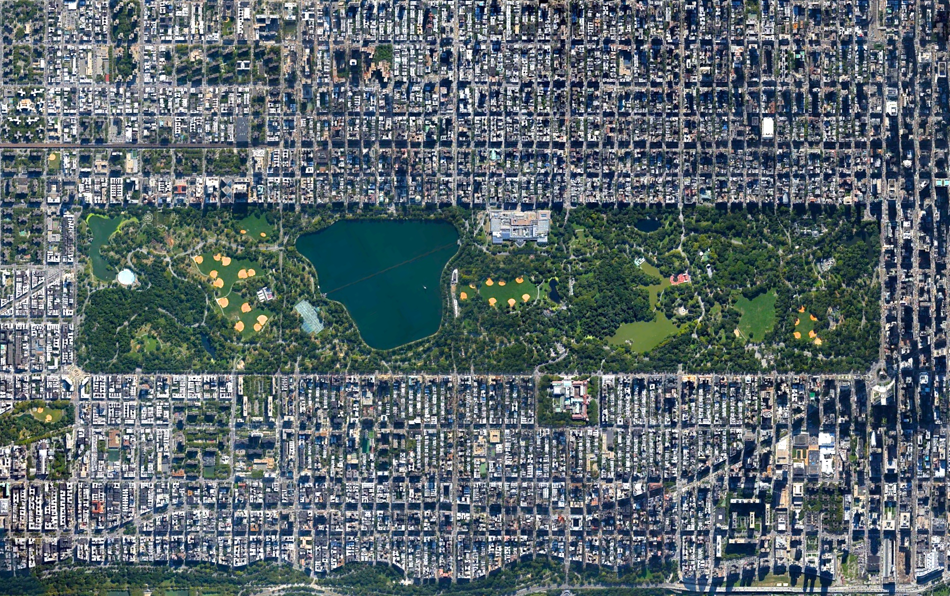 Central Park Satellite View Central Park, Nyc By Daily Overview | Satellite Images © 2015 Digitalglobe,  Inc | Cone Magazine